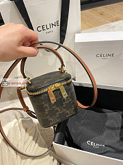 Celine Mini Vanity Case In Triomphe Canvas 9.5x8x9cm - 4