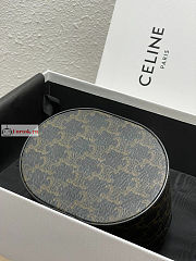 Celine Vanity Case In Triomphe Canvas 15x11.5x10cm - 5