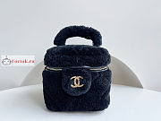Chanel Small Vanity Case Shearling Black AS3357 21x17x17cm - 1