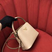 Prada Matinée Micro Saffiano Leather Bag Beige 1BA286 21x16.5x9.5cm - 6