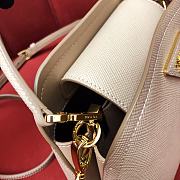 Prada Matinée Micro Saffiano Leather Bag Beige 1BA286 21x16.5x9.5cm - 4