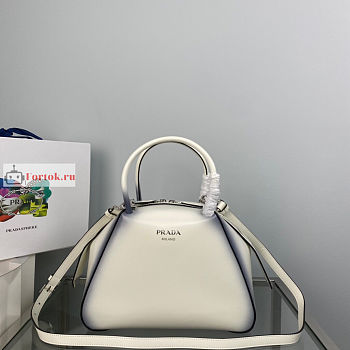 Prada Small Ivy Supernova Handbag White 1BA366 25.5x18x13.5cm