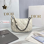 Dior Mini Caro Tulip Bag White S5139 25cm - 1