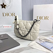 Dior Mini Caro Tulip Bag White S5139 25cm - 6