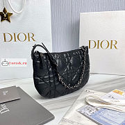 Dior Mini Caro Tulip Bag Black S5139 25cm - 6