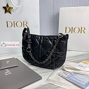 Dior Mini Caro Tulip Bag Black S5139 25cm - 3