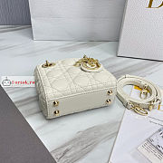 Dior Micro Lady Dior Bag Cannage Leather White S0856 12×10×5cm - 6