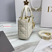 Dior Micro Lady Dior Bag Cannage Leather White S0856 12×10×5cm - 2