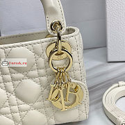 Dior Micro Lady Dior Bag Cannage Leather White S0856 12×10×5cm - 3