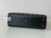 Dior Large Lady Dior Cannage Leather Black M0566 32x25x11cm - 6