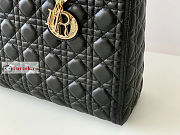 Dior Large Lady Dior Cannage Leather Black M0566 32x25x11cm - 3