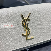 Ysl Kate Belt Bag In Grained Leather White 534395 18x12x4.5cm  - 6