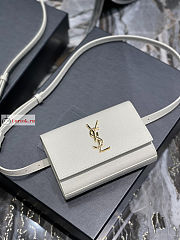 Ysl Kate Belt Bag In Grained Leather White 534395 18x12x4.5cm  - 3