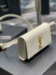 Ysl Kate Belt Bag In Grained Leather White 534395 18x12x4.5cm  - 2