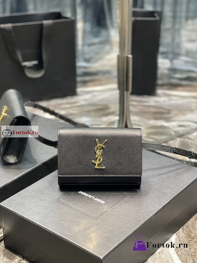 Ysl Kate Belt Bag In Grained Leather Black 534395 18x12x4.5cm  - 1