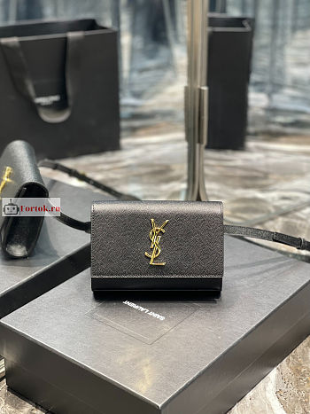 Ysl Kate Belt Bag In Grained Leather Black 534395 18x12x4.5cm 