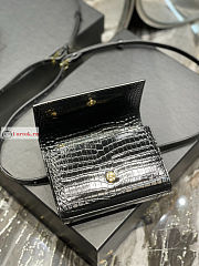 Ysl Kate Belt Bag In Crocodile Leather Black 534395 18x12x4.5cm  - 3