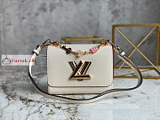 Louis Vuitton Twist PM Handbag Epi Leather White M20840 19x15x9cm - 1