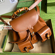 Gucci Small Bamboo Backpack Brown 702101 22x22x7cm - 4