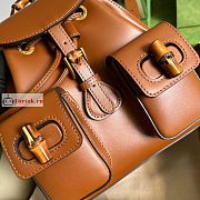 Gucci Small Bamboo Backpack Brown 702101 22x22x7cm - 6
