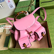 Gucci Small Bamboo Backpack Light Pink 702101 22x22x7cm - 4