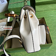 Gucci Small Bamboo Backpack White 702101 22x22x7cm - 5