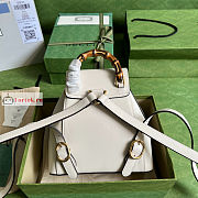 Gucci Small Bamboo Backpack White 702101 22x22x7cm - 4