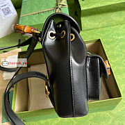 Gucci Small Bamboo Backpack Black 702101 22x22x7cm - 6
