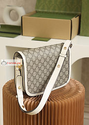 Gucci Horsebit 1955 Shoulder Bag Beige/White 602204 25x18x8cm - 3