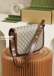 Gucci Horsebit 1955 Shoulder Bag Beige/Brown 602204 25x18x8cm - 3