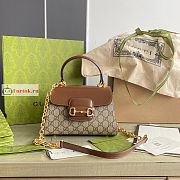 Gucci Mini Horsebit 1955 Bag Beige/Brown 703848 22x16x10.5cm - 1