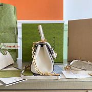 Gucci Mini Horsebit 1955 Bag Beige/White 703848 22x16x10.5cm - 3