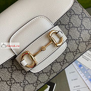 Gucci Mini Horsebit 1955 Bag Beige/White 703848 22x16x10.5cm - 4