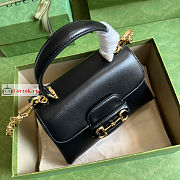 Gucci Mini Horsebit 1955 Bag Black 703848 22x16x10.5cm - 4