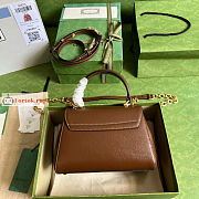 Gucci Mini Horsebit 1955 Bag Brown 703848 22x16x10.5cm - 6