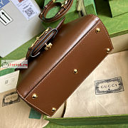 Gucci Mini Horsebit 1955 Bag Brown 703848 22x16x10.5cm - 3