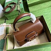 Gucci Mini Horsebit 1955 Bag Brown 703848 22x16x10.5cm - 2