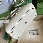 Gucci Mini Horsebit 1955 Bag White 703848 22x16x10.5cm - 3