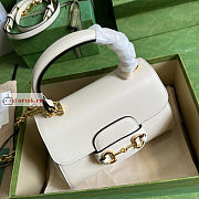 Gucci Mini Horsebit 1955 Bag White 703848 22x16x10.5cm - 2