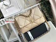 Chanel 19 Handbag Soft Goatskin Large Beige 30x20x10cm - 1