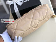 Chanel 19 Handbag Soft Goatskin Large Beige 30x20x10cm - 5