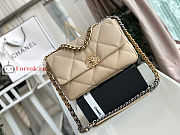 Chanel 19 Handbag Soft Goatskin Large Beige 30x20x10cm - 3