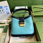 Gucci Small GG Shoulder Bag Blue 675788 25x21x9cm - 1