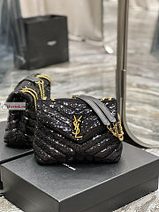 Ysl Loulou Small Sequin Shoulder Bag 494699 25x17x9cm - 1