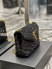 Ysl Loulou Small Sequin Shoulder Bag 494699 25x17x9cm - 3
