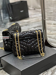 Ysl Loulou Small Sequin Shoulder Bag 494699 25x17x9cm - 4