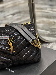 Ysl Loulou Small Sequin Shoulder Bag 494699 25x17x9cm - 5