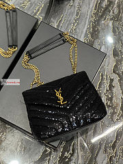 Ysl Loulou Small Sequin Shoulder Bag 494699 25x17x9cm - 6