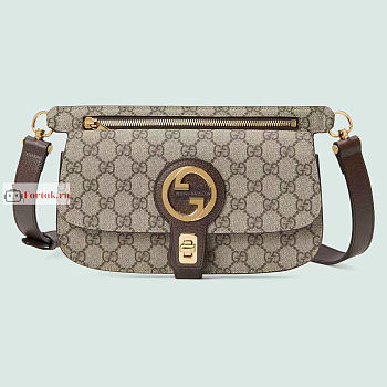 Gucci Blondie Belt Bag Beige and Ebony 718154 24x4x5cm