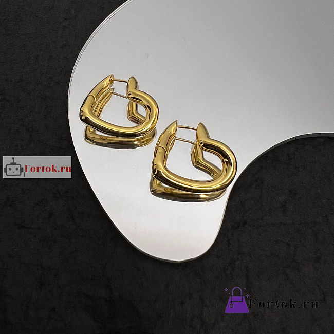 Balenciaga Loop Heart Earrings - 1